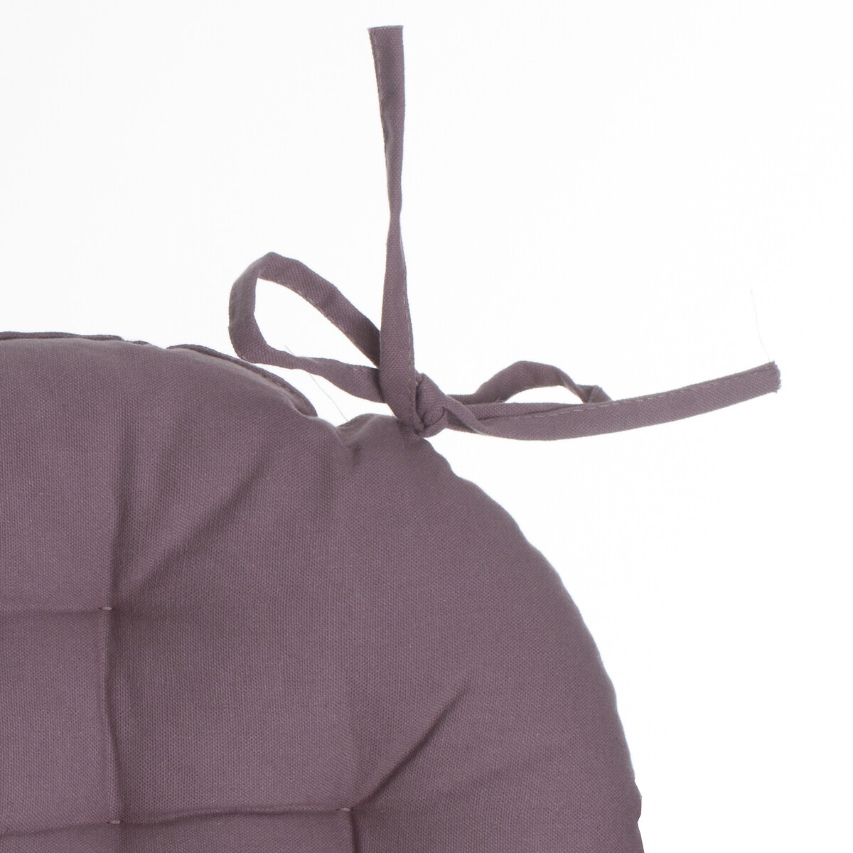 Coxim redondo taupe em algod&atilde;o 38cm