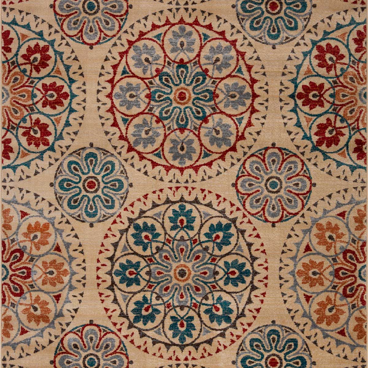 Tapete LENE vermelho e azul 133x190cm