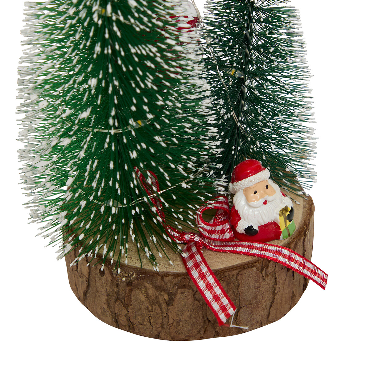 Centro de mesa com &aacute;rvore e pai natal D9x25cm