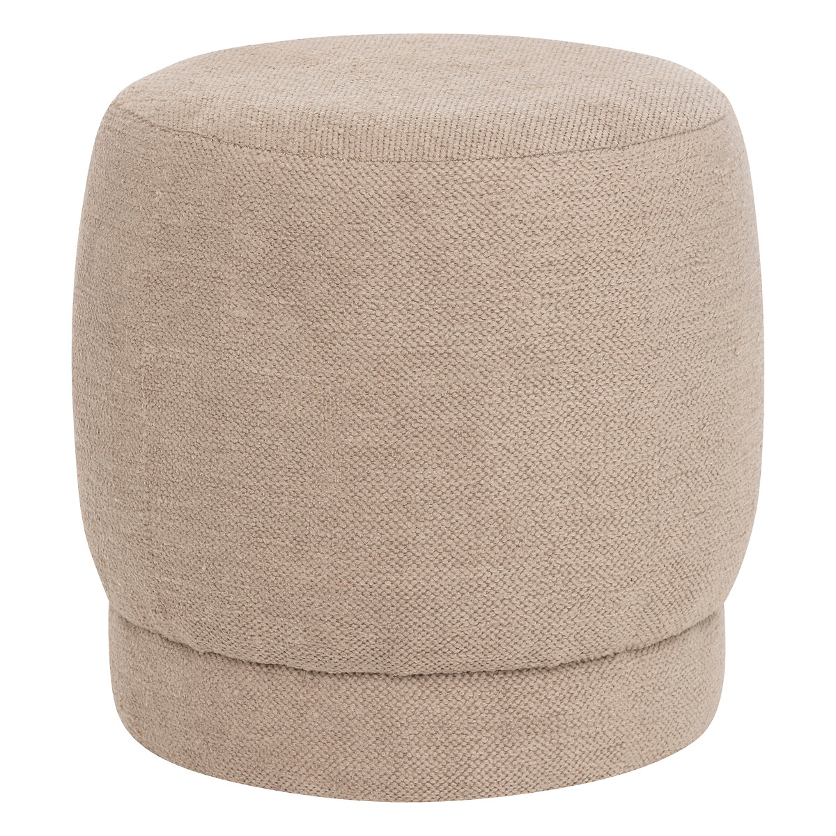 Pufe AMEA taupe em tecido D39x40cm