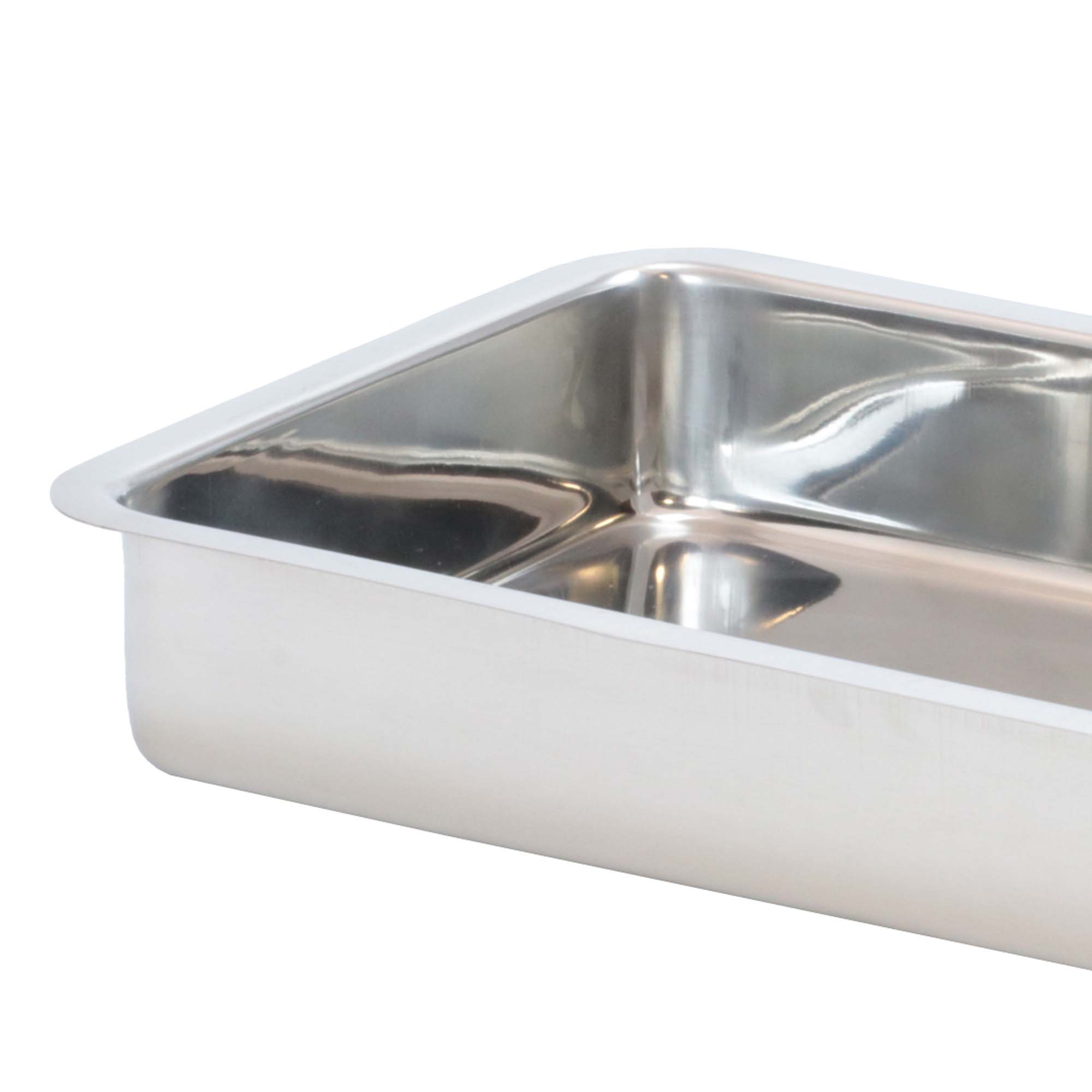 Assadeira inox rectangular 7x40x28,5cm