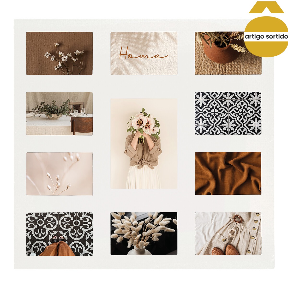 Multimoldura decorativa para 11 fotos