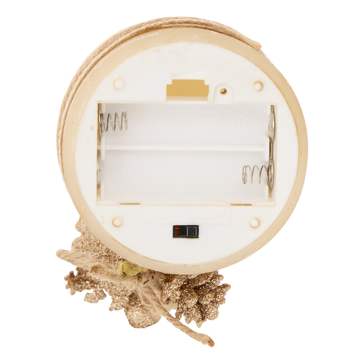 Vela dourado com 1 led
