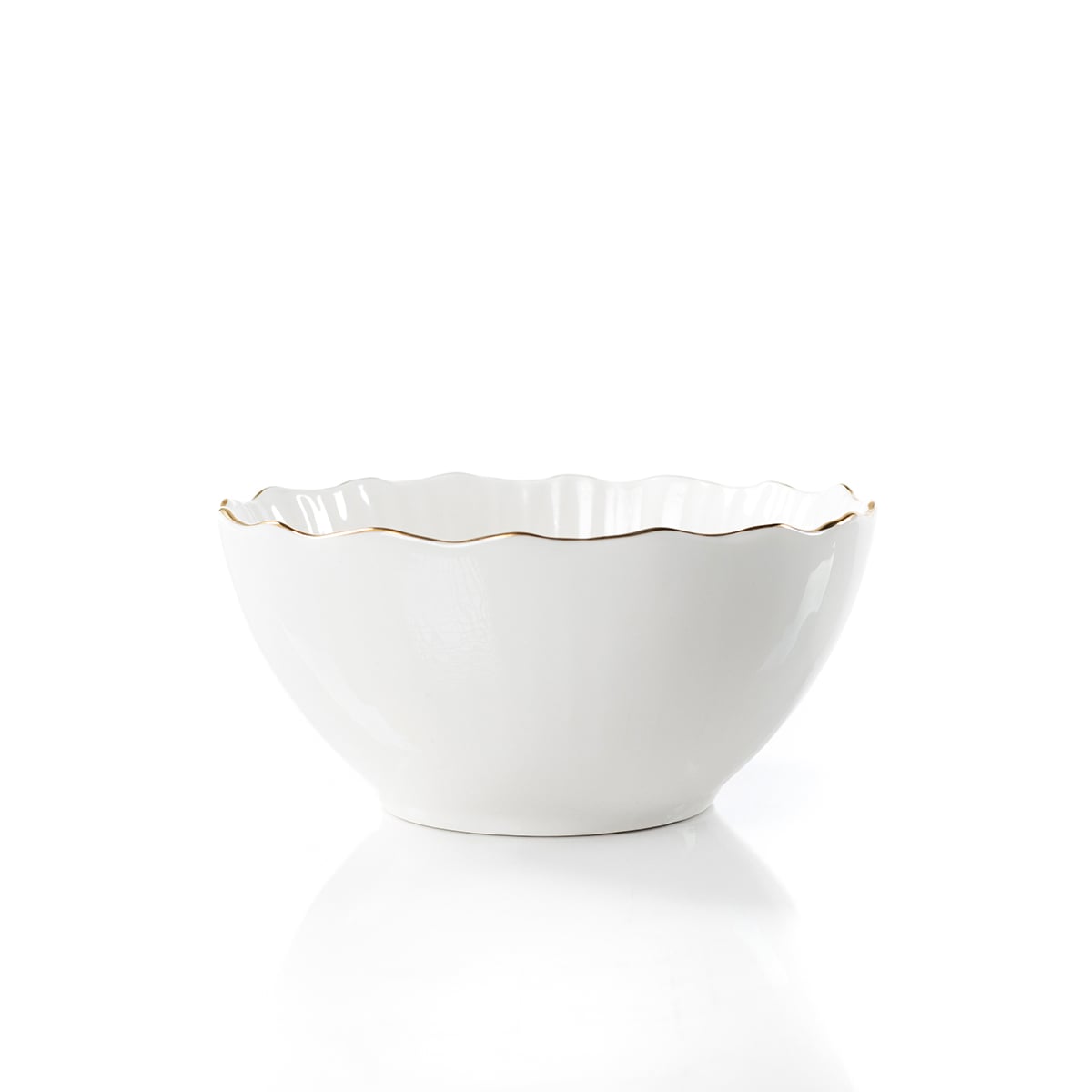 Ta&ccedil;a AUBREY branca de gr&eacute;s 15cm