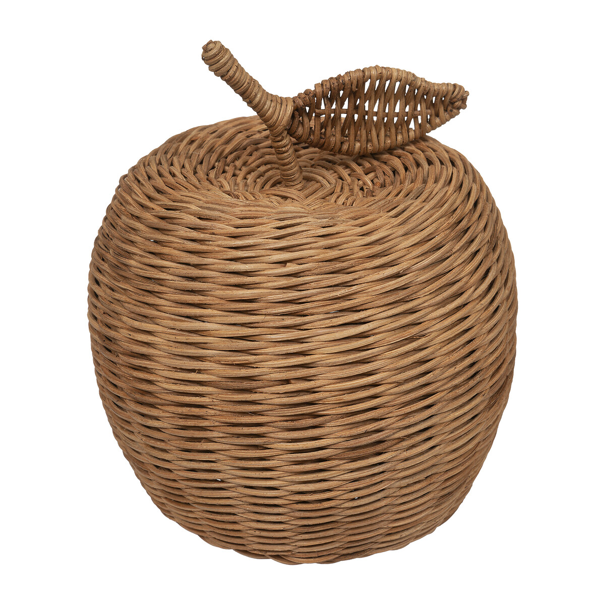 Maçã decorativa CARAVANE bege em rattan,  Maçã decorativa CARAVANE bege em rattan