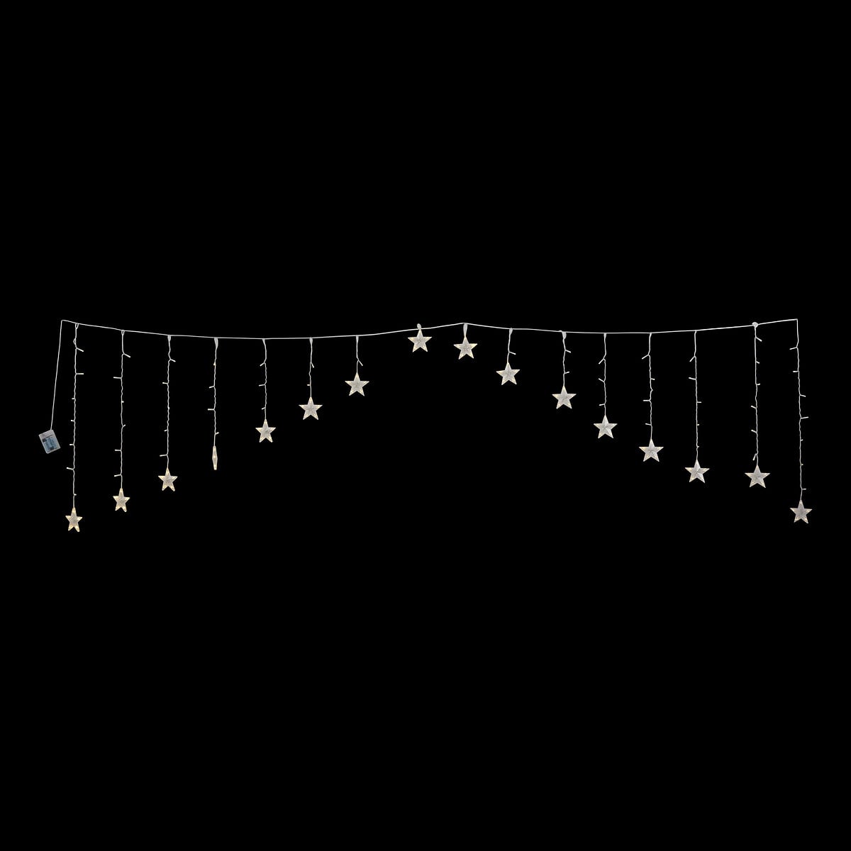 Cortina luminosa de natal com estrelas 136 leds