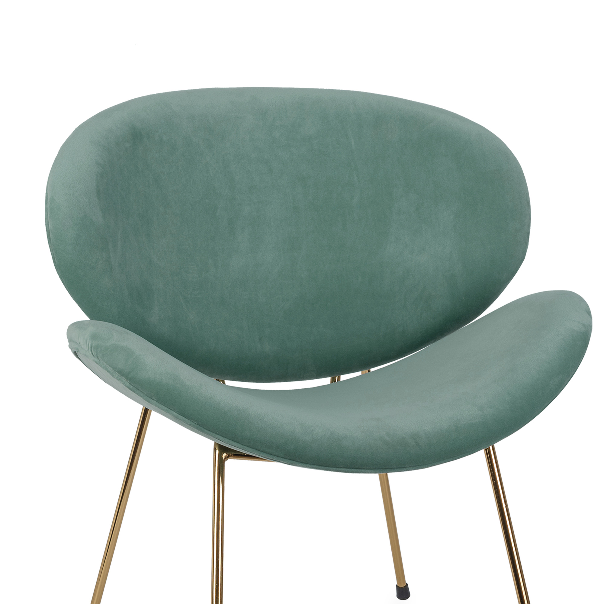 Cadeira Silo Verde Em Veludo Com Pernas Douradas