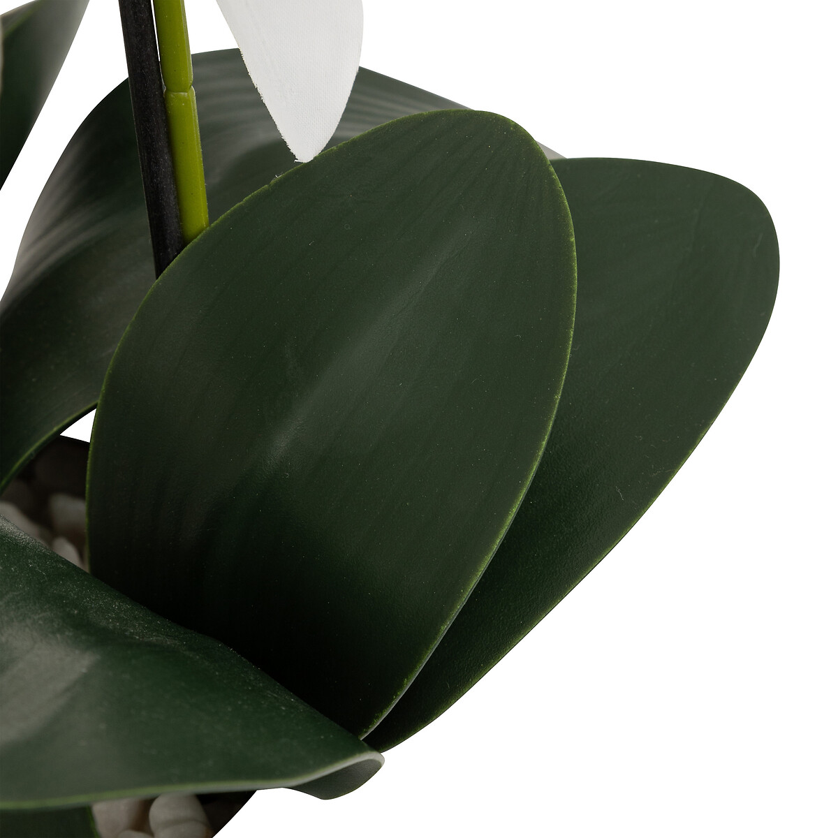 Vaso com orqu&iacute;dea artificial MICK branca 80cm
