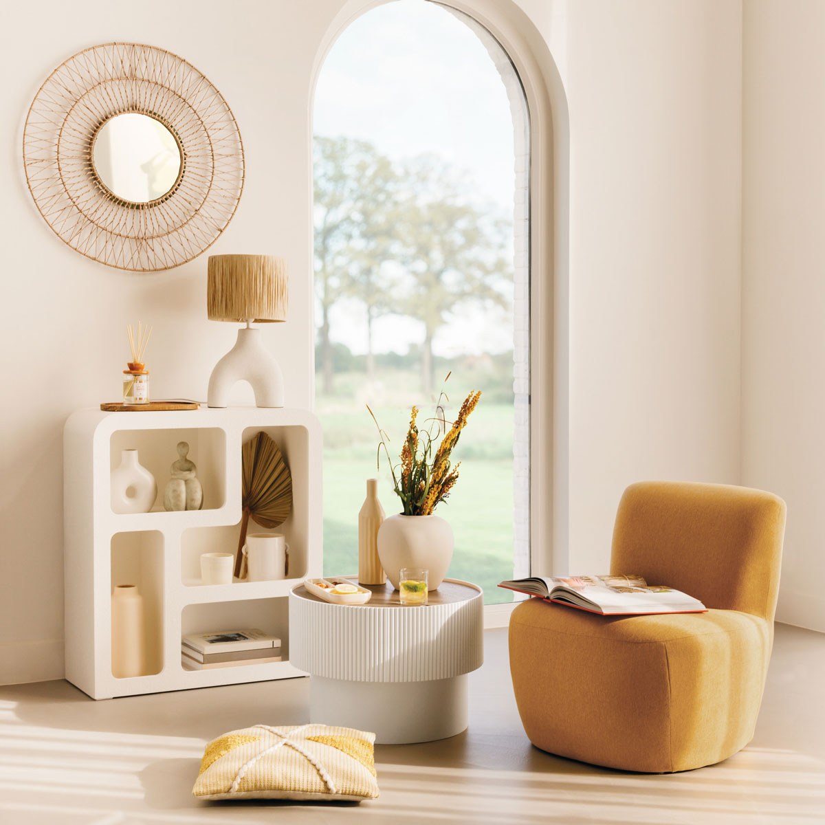 Estante SOLEYA branca em mdf