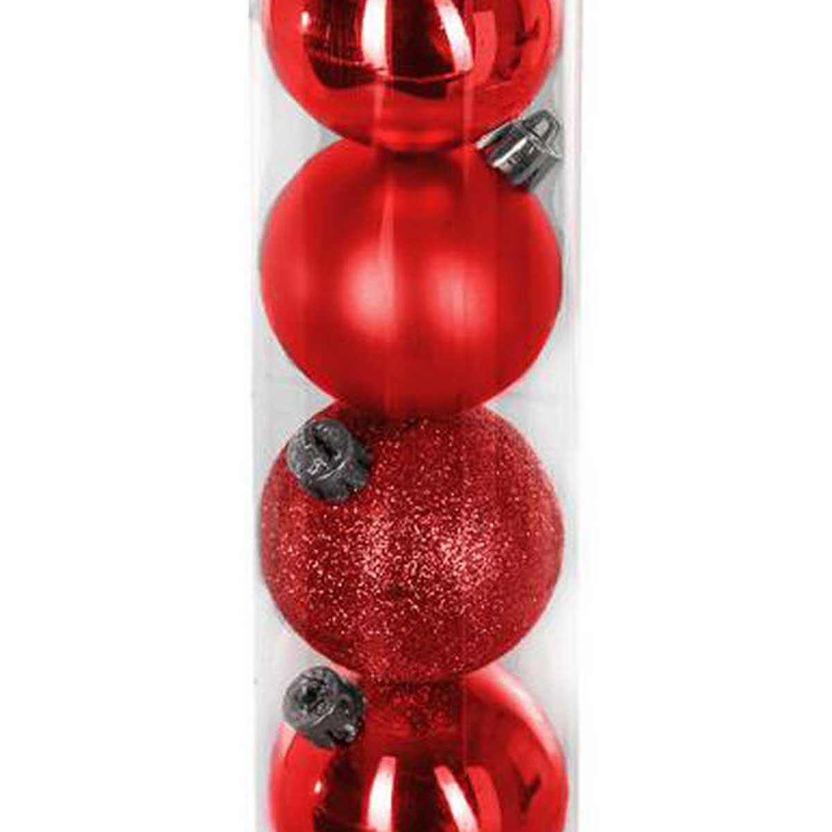 Conjunto de 9 bolas de natal vermelhas