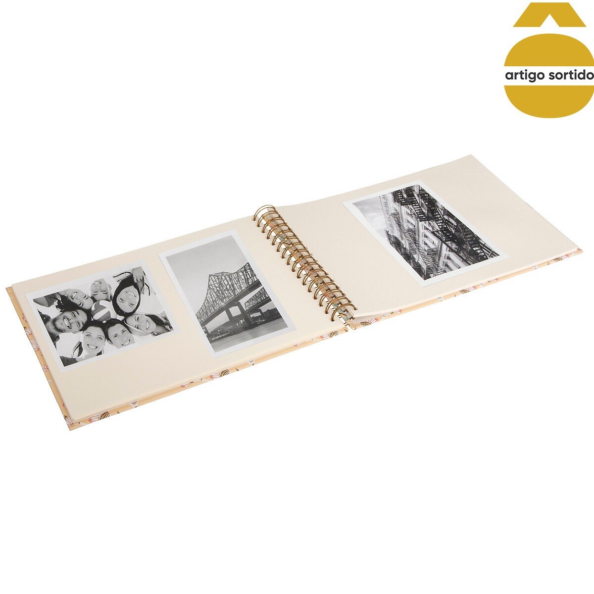 Álbum espiral decorado para 160 fotos