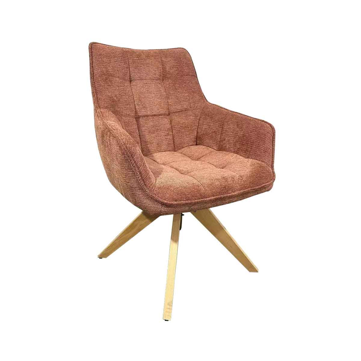 Cadeirão RODES em tecido terracota,  Cadeirão RODES em tecido terracota