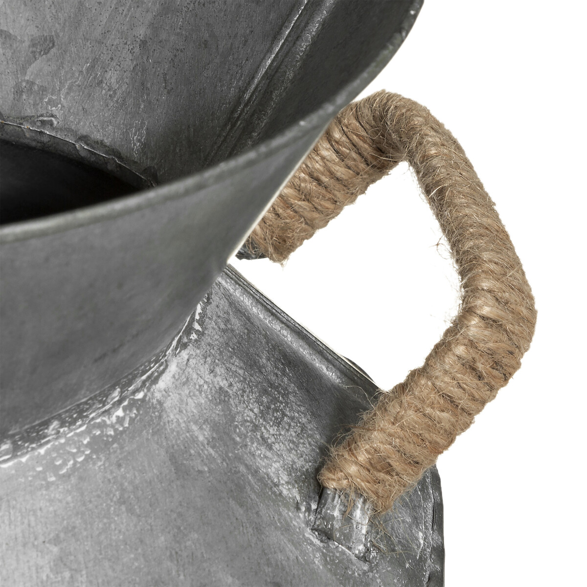 Leiteira decorativa GARDEN EDITION cinza em zinco 37cm