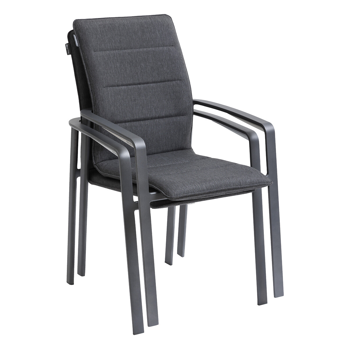 Cadeira com bra&ccedil;os DIESE cinza antracite e graphite