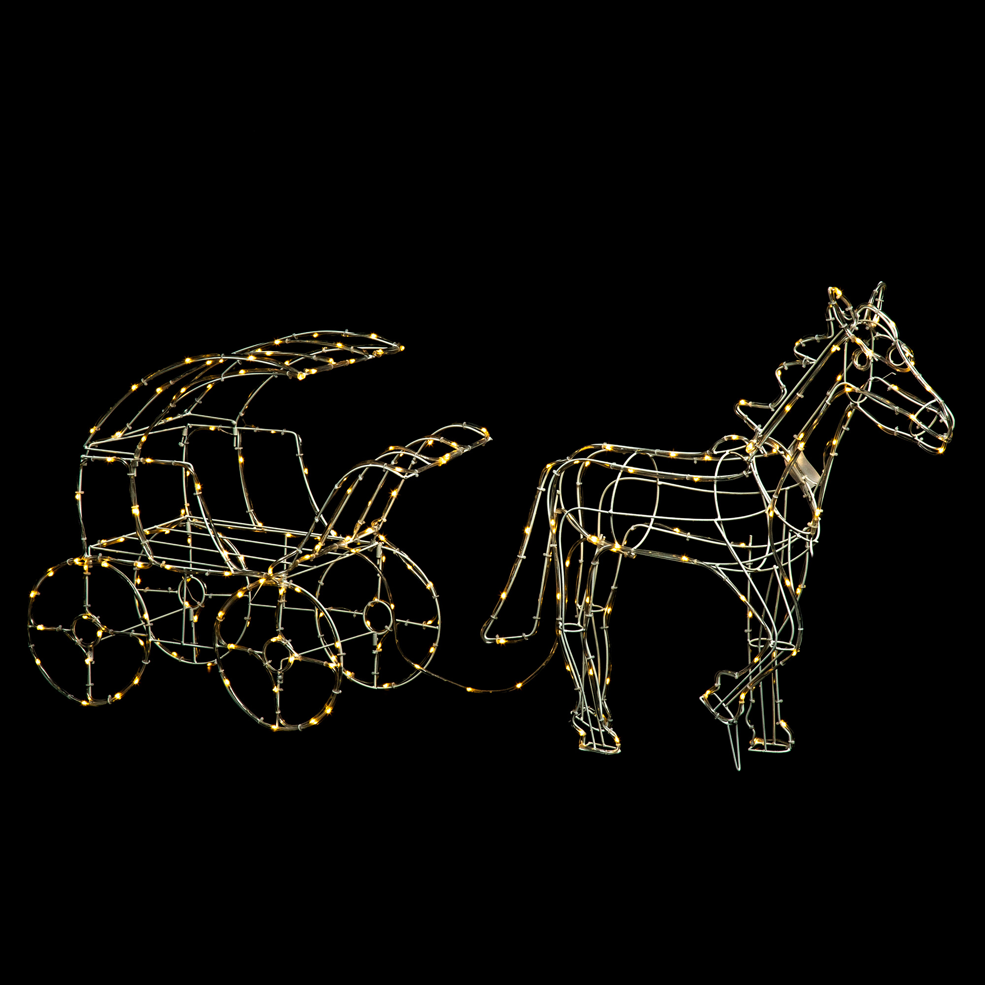 Carruagem luminosa decorativa