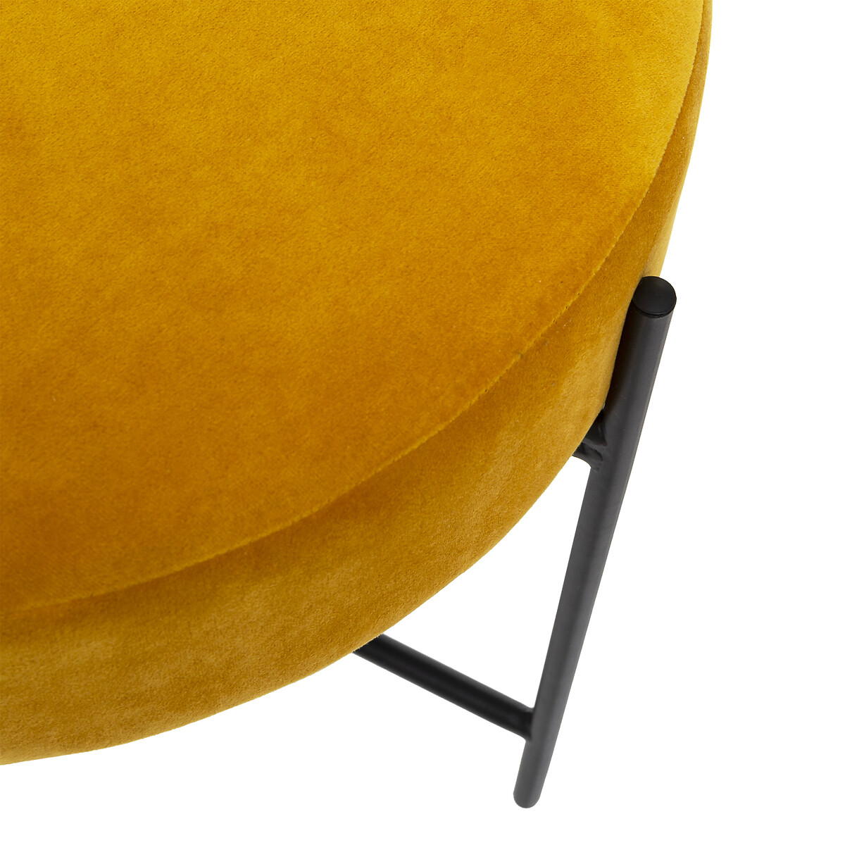 Banqueta ARTY ocre em veludo