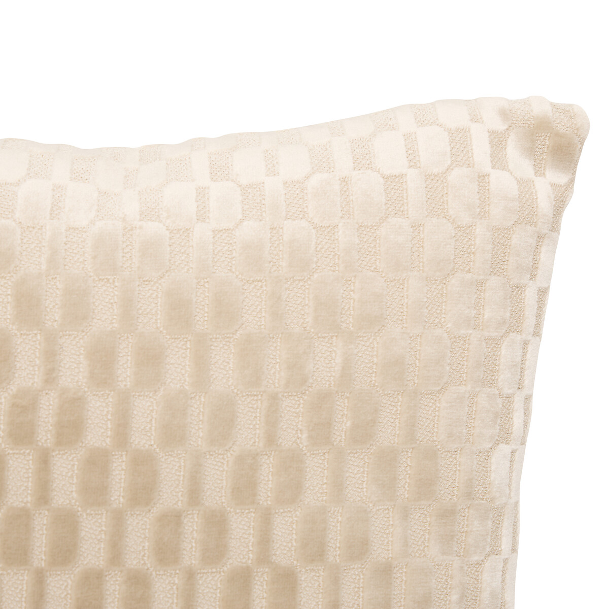Almofada SELIA bege em veludo 40x40cm