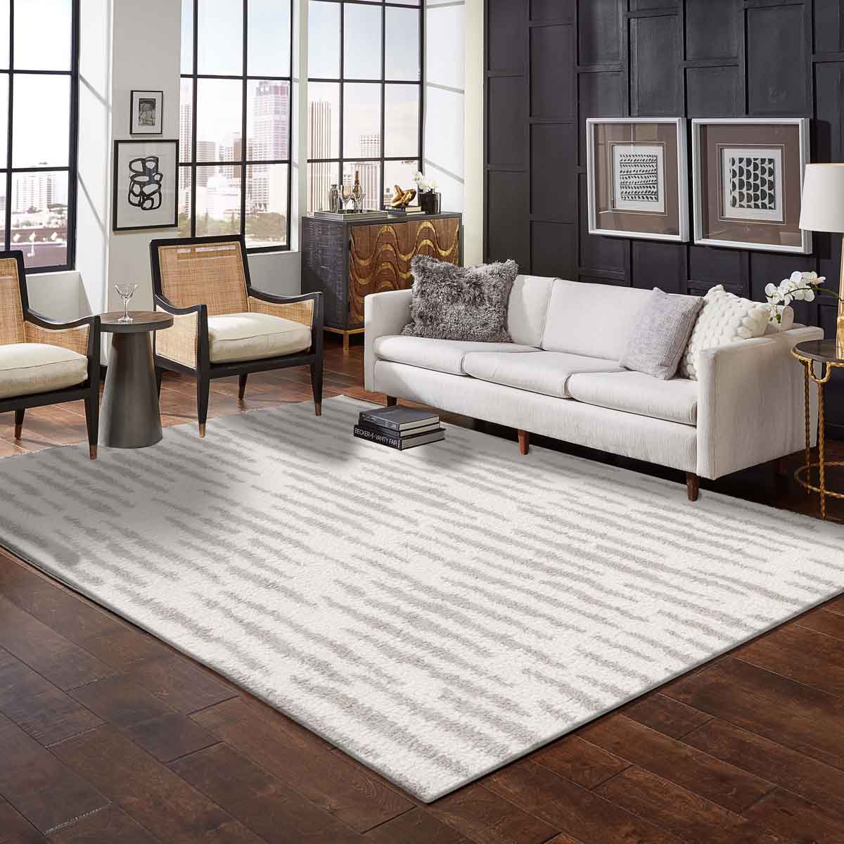 Tapete TOUL riscas bege 133x190cm