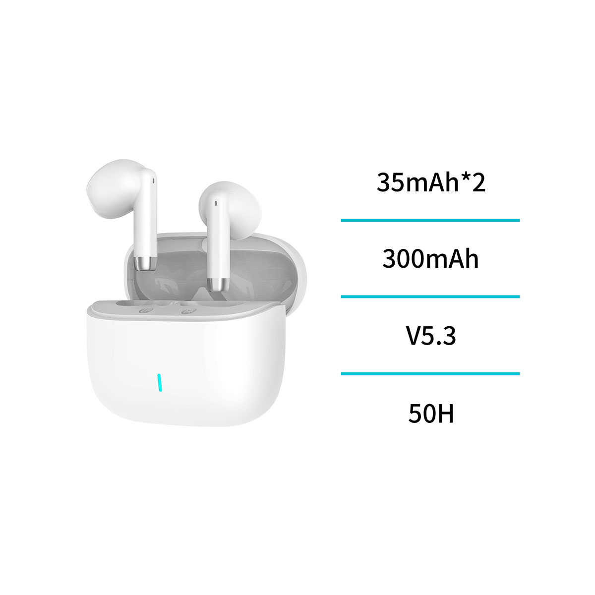 Auriculares Bluetooth Branco