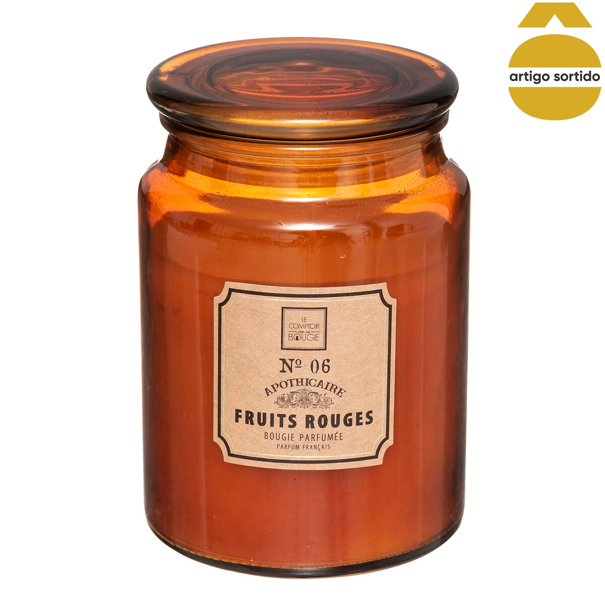 Vela perfumada com frasco de vidro 510g