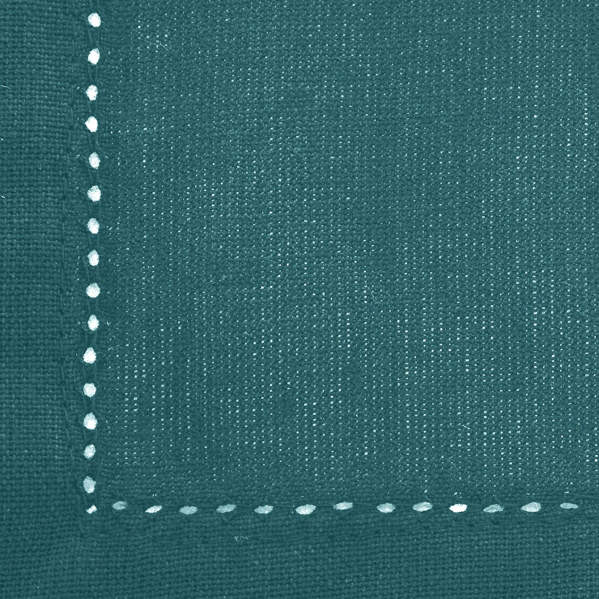 Toalha de mesa CHAMBRAY verde esmeralda em algod&atilde;o 140x240cm