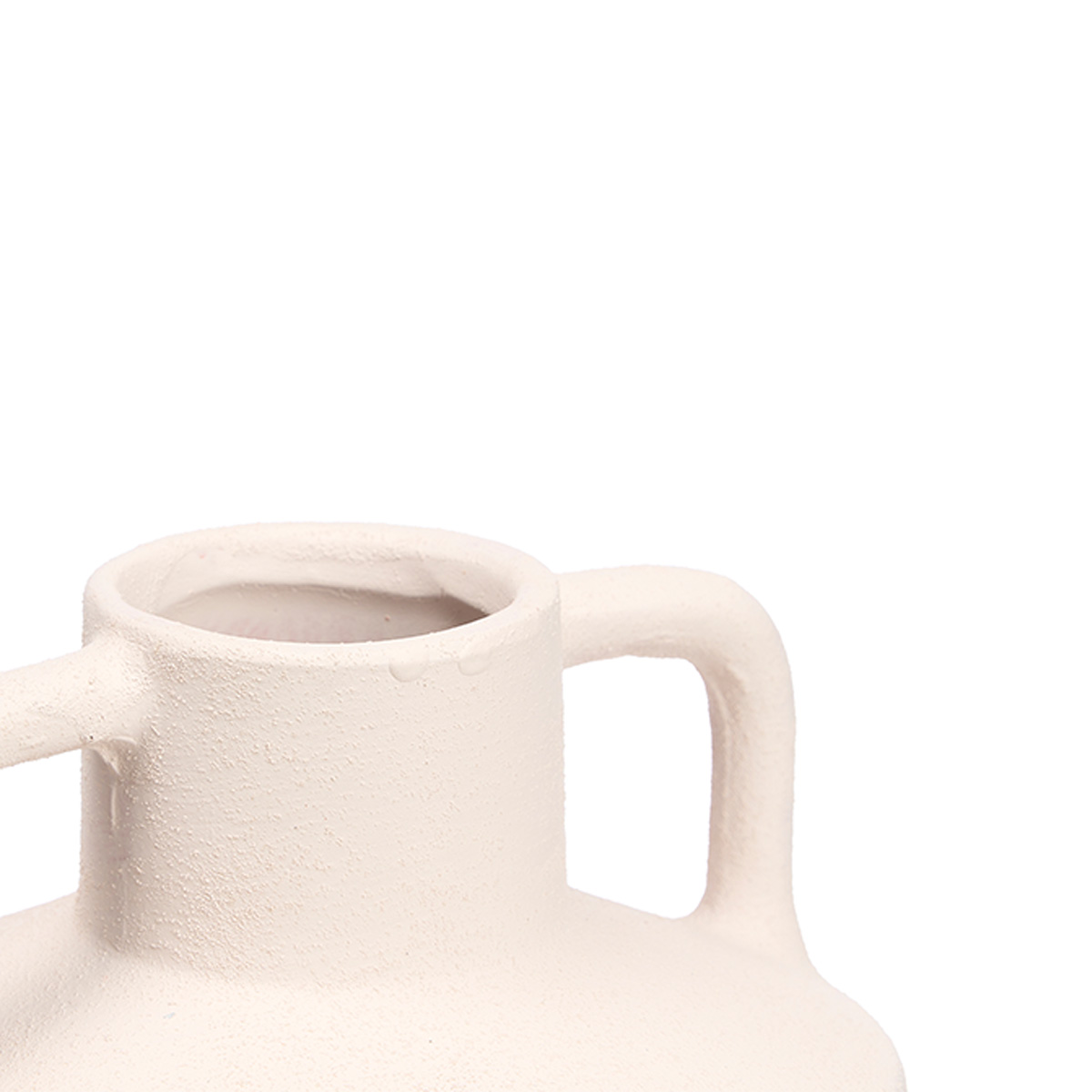 Jarra branca em cer&acirc;mica 17cm