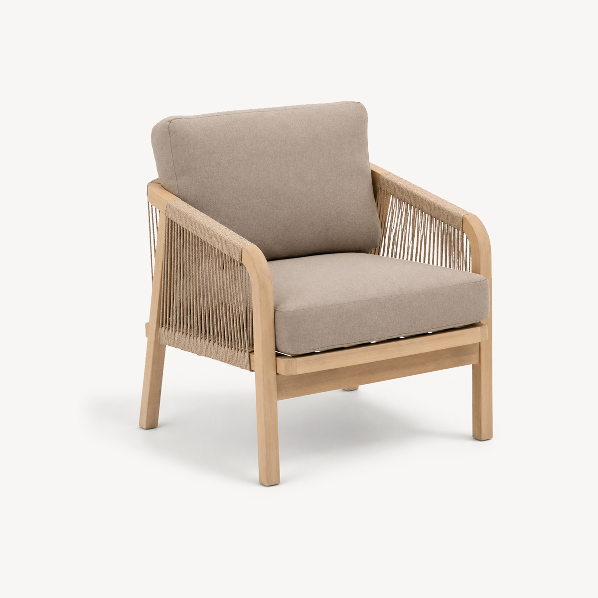 Conjunto de jardim Papouasie taupe em madeira ac&aacute;cia