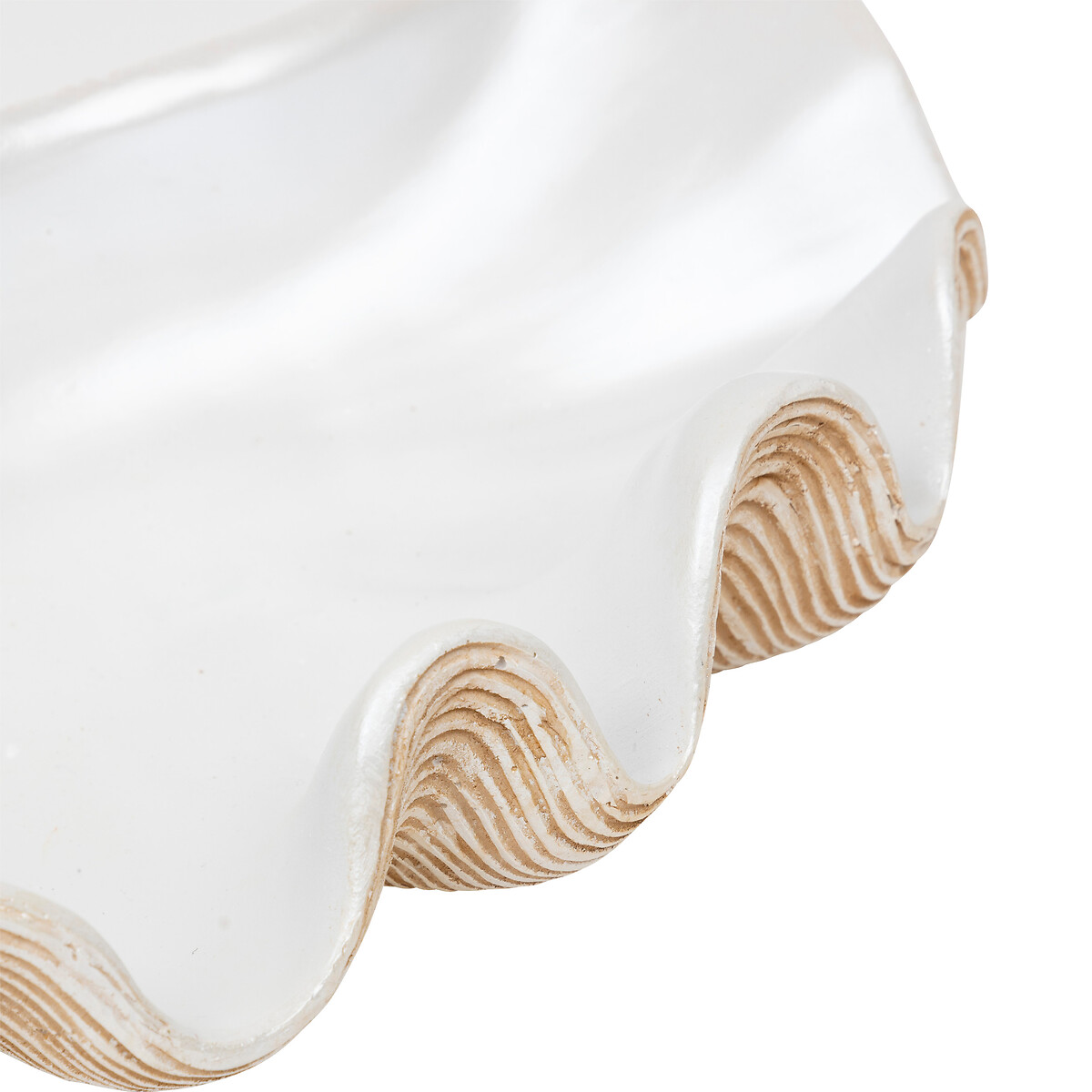 Despeja bolsos formato concha OC&Eacute;ANE em resina 36x20cm