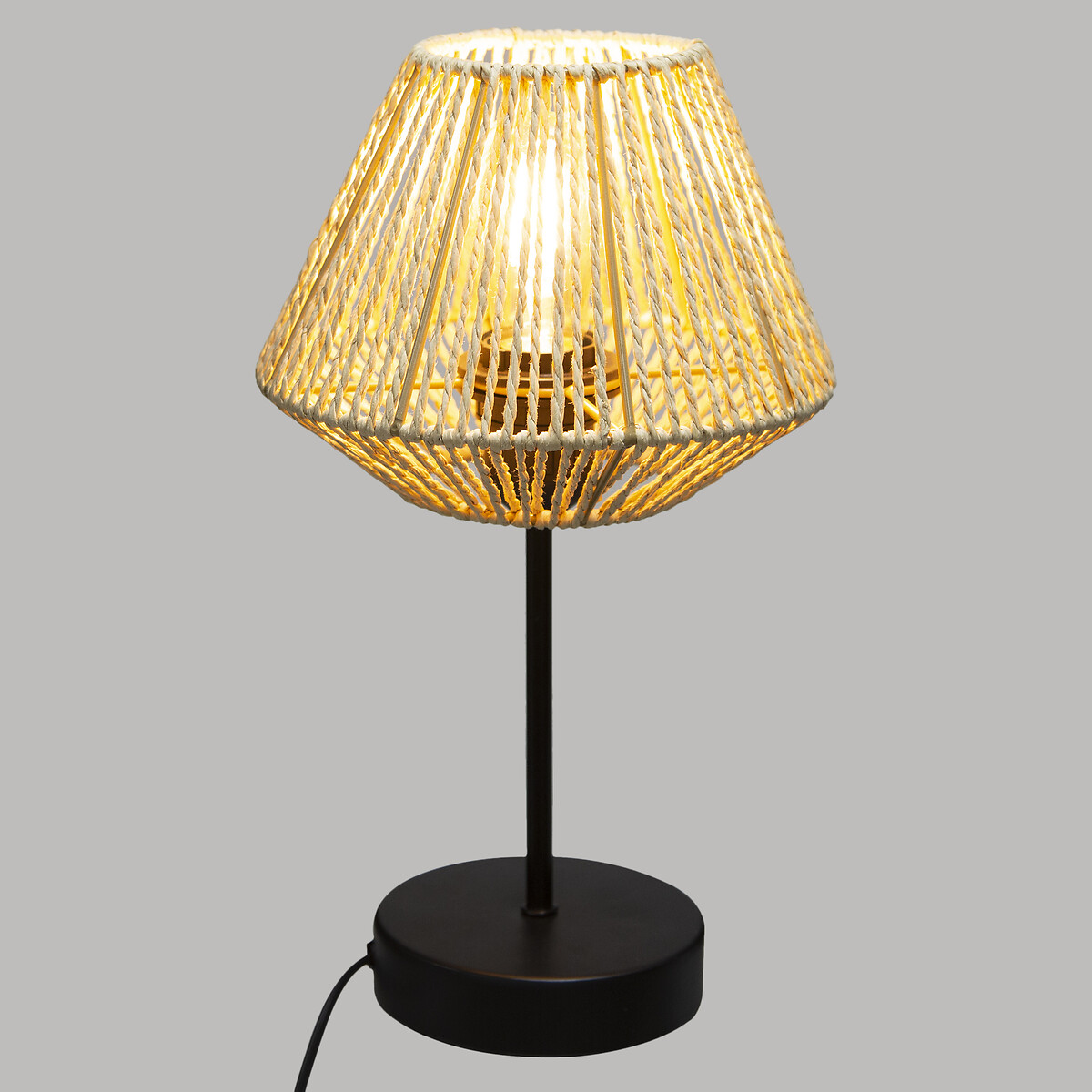 Candeeiro de mesa JILY natural ETNIC em corda