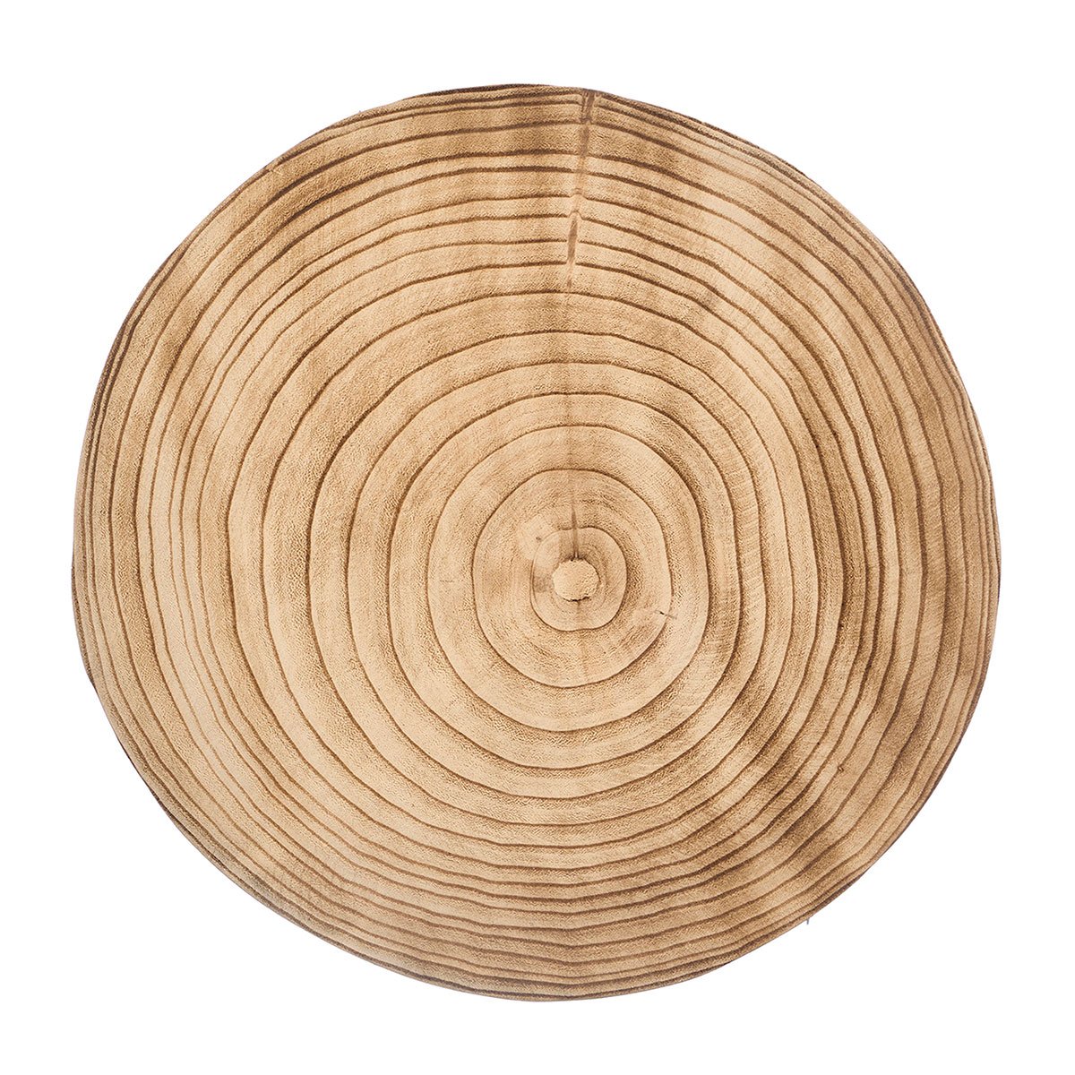 Base Redonda Em Madeira Queimada 36cm