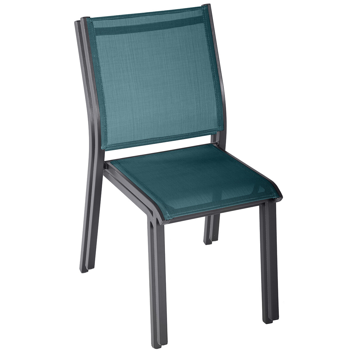 Cadeira empilh&aacute;vel ESSENTIA azul em alum&iacute;nio