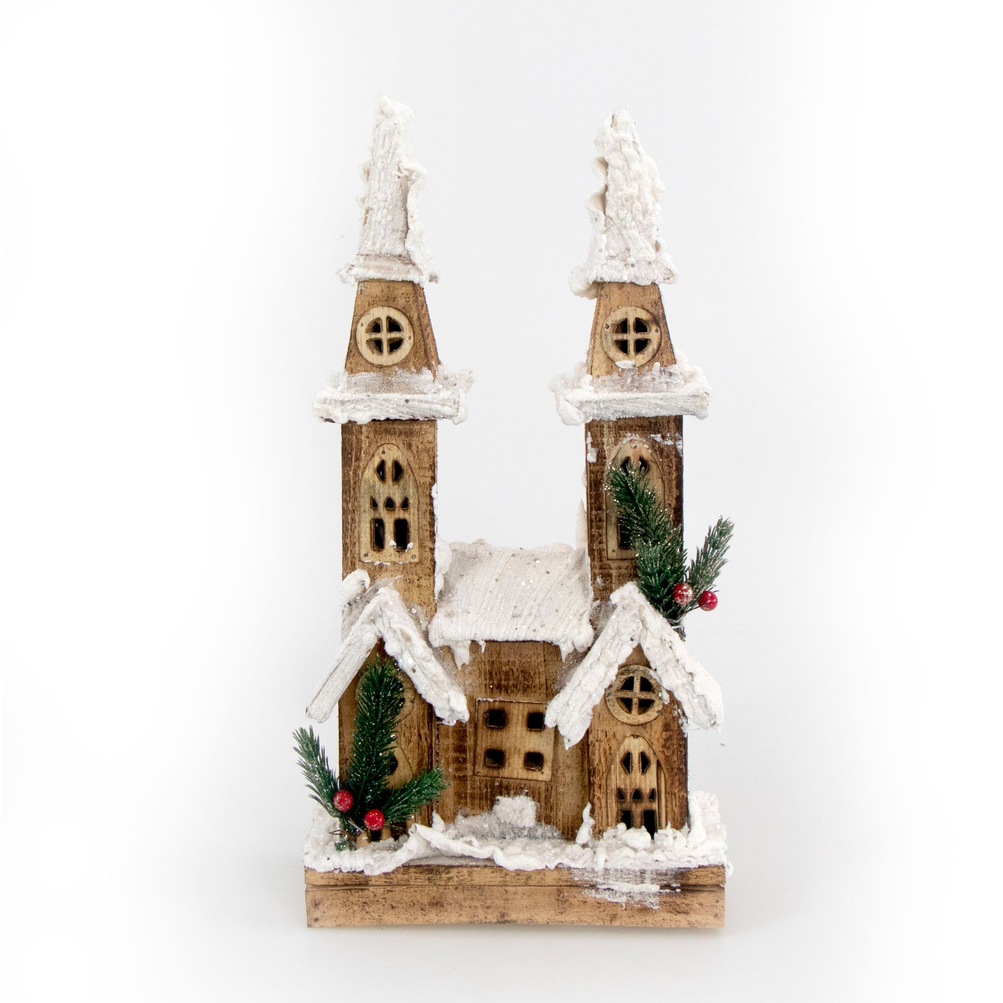 Casa Em Madeira Com Torres Luminosas