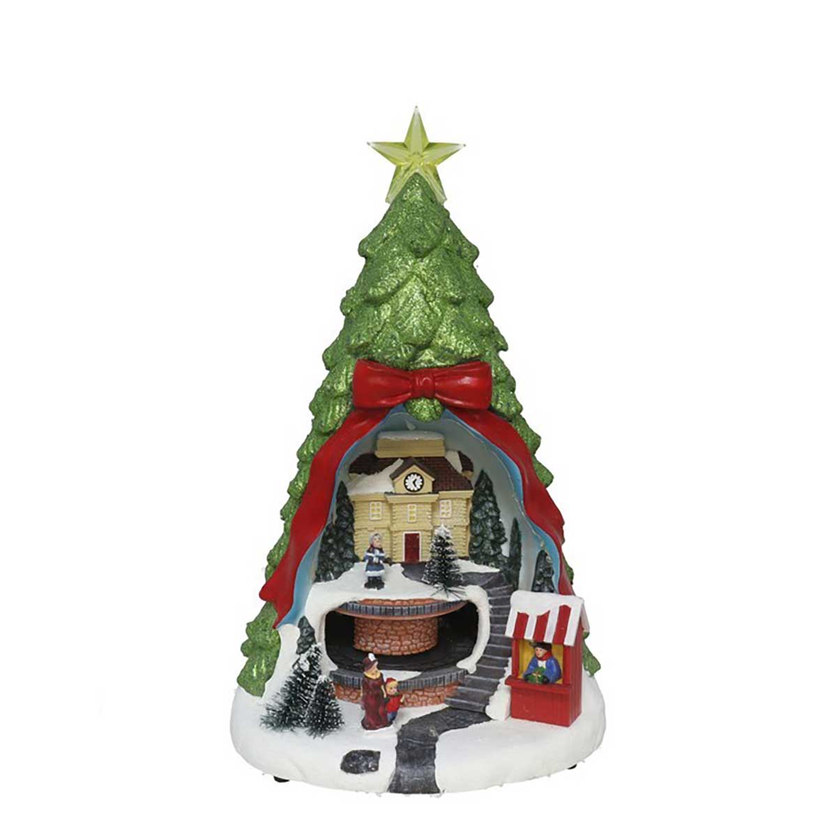 Aldeia árvore com movimento e música