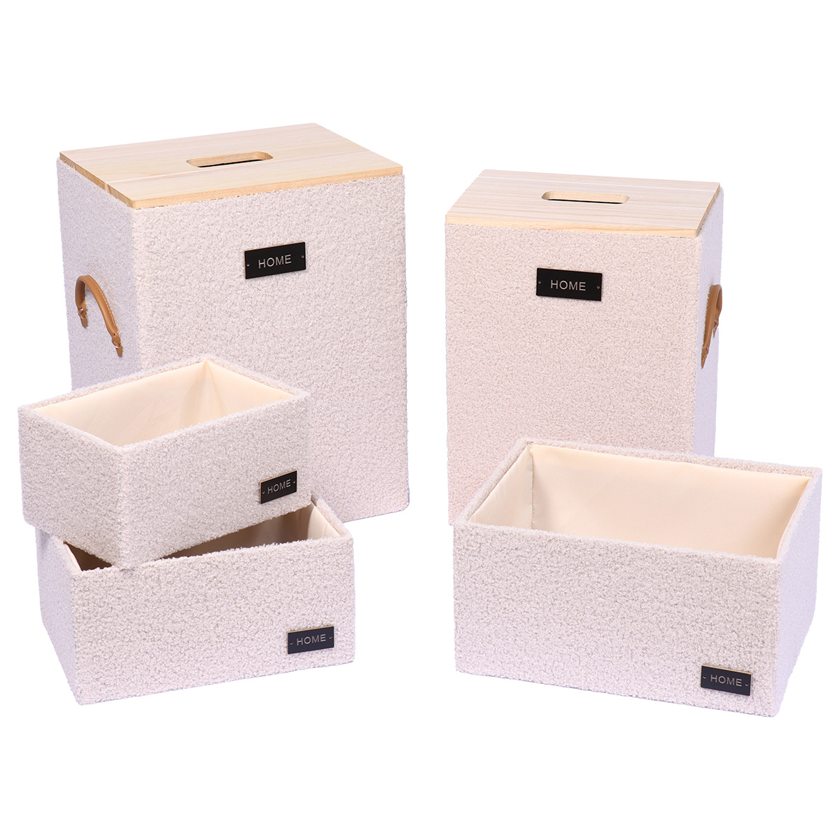 Cesto de roupa wc bege 47cm