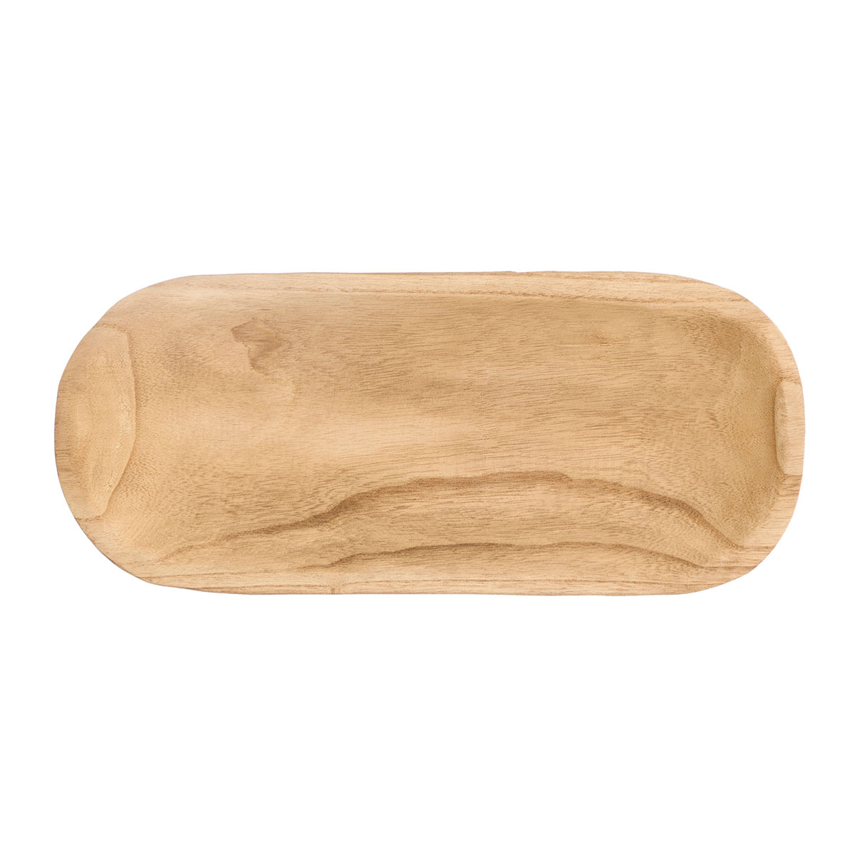 Centro de mesa Oval Em Madeira Queimada 38,5cm