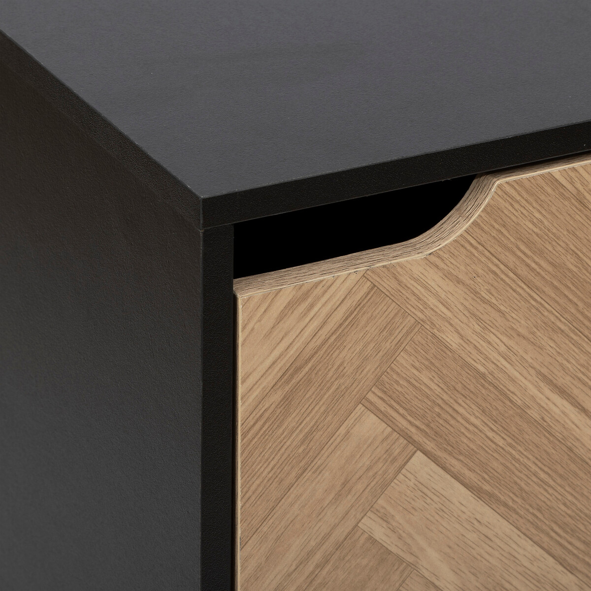 Estante mix CHEVRONS preto com 3 m&oacute;dulos
