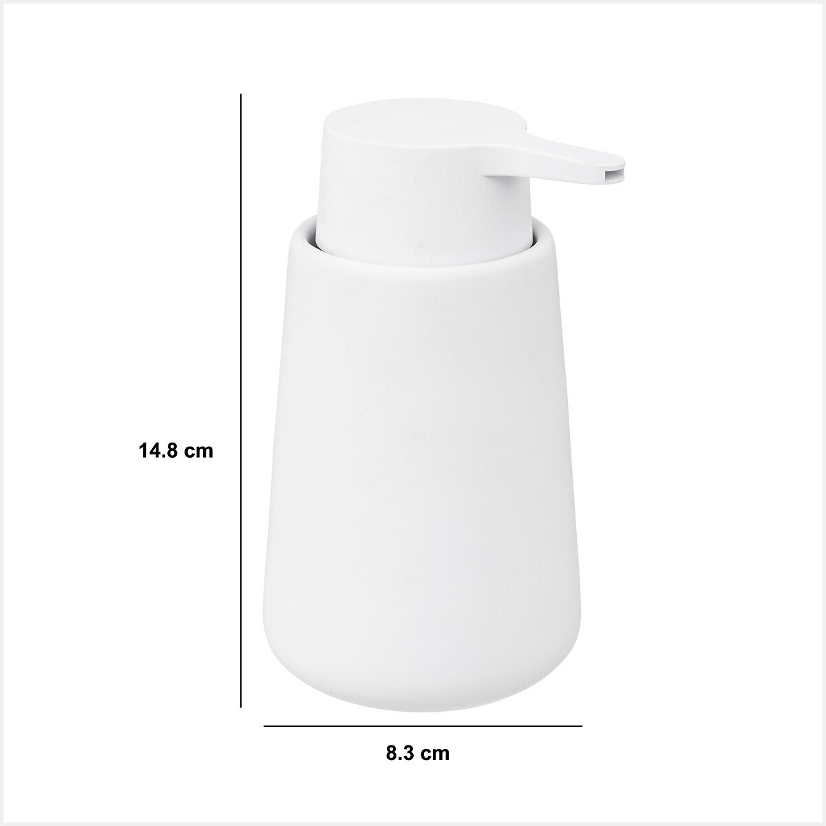 Frasco doseador wc COCON branco em cerâmica