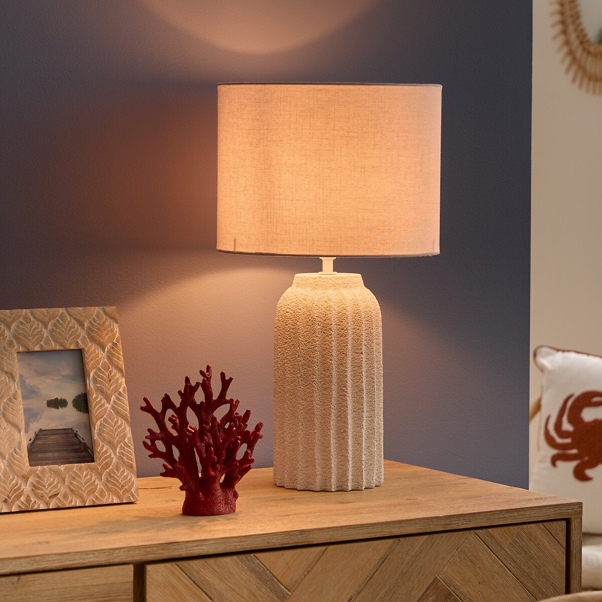 Candeeiro de mesa branco 50cm