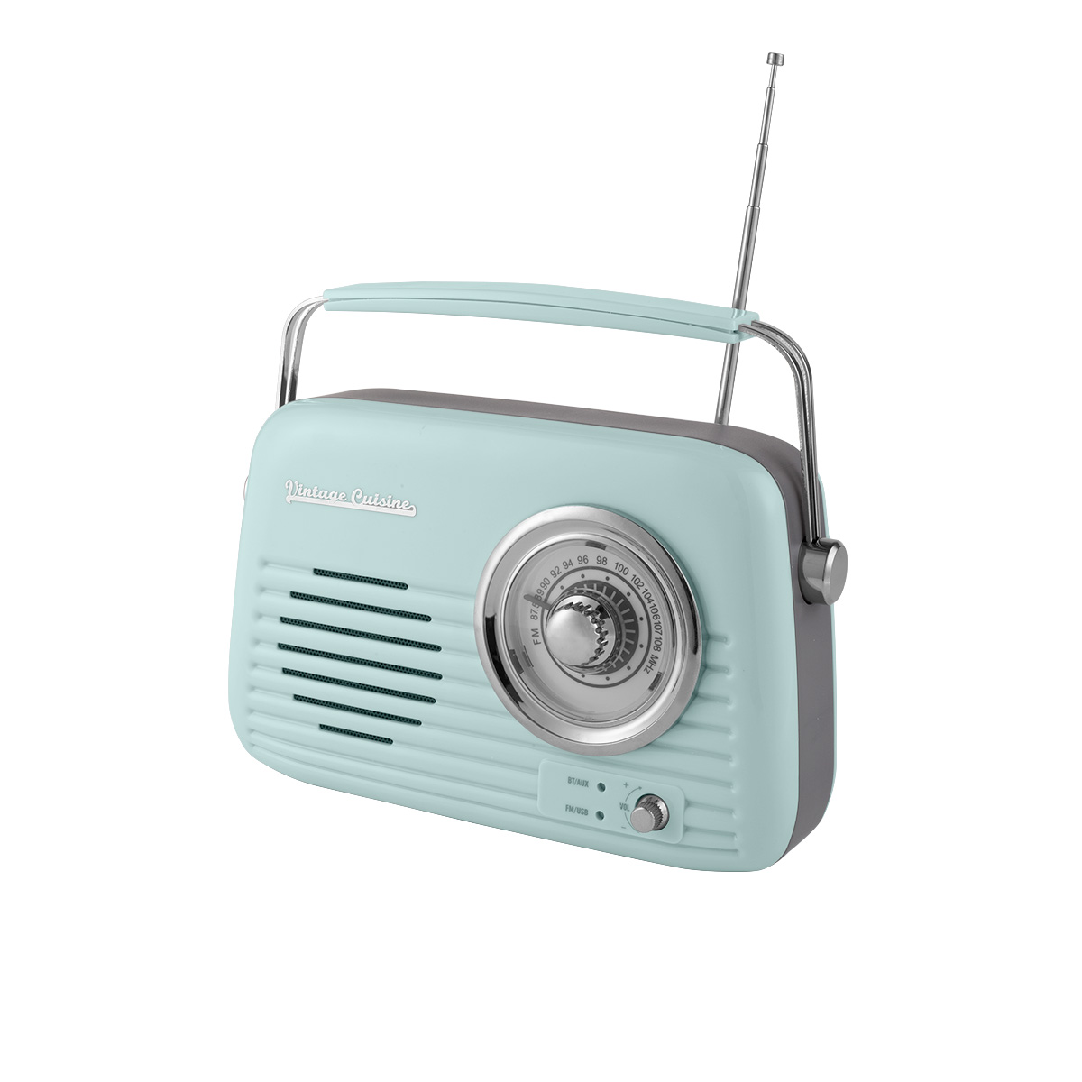 Rádio VINTAGE CUISINE menta com bluetooth