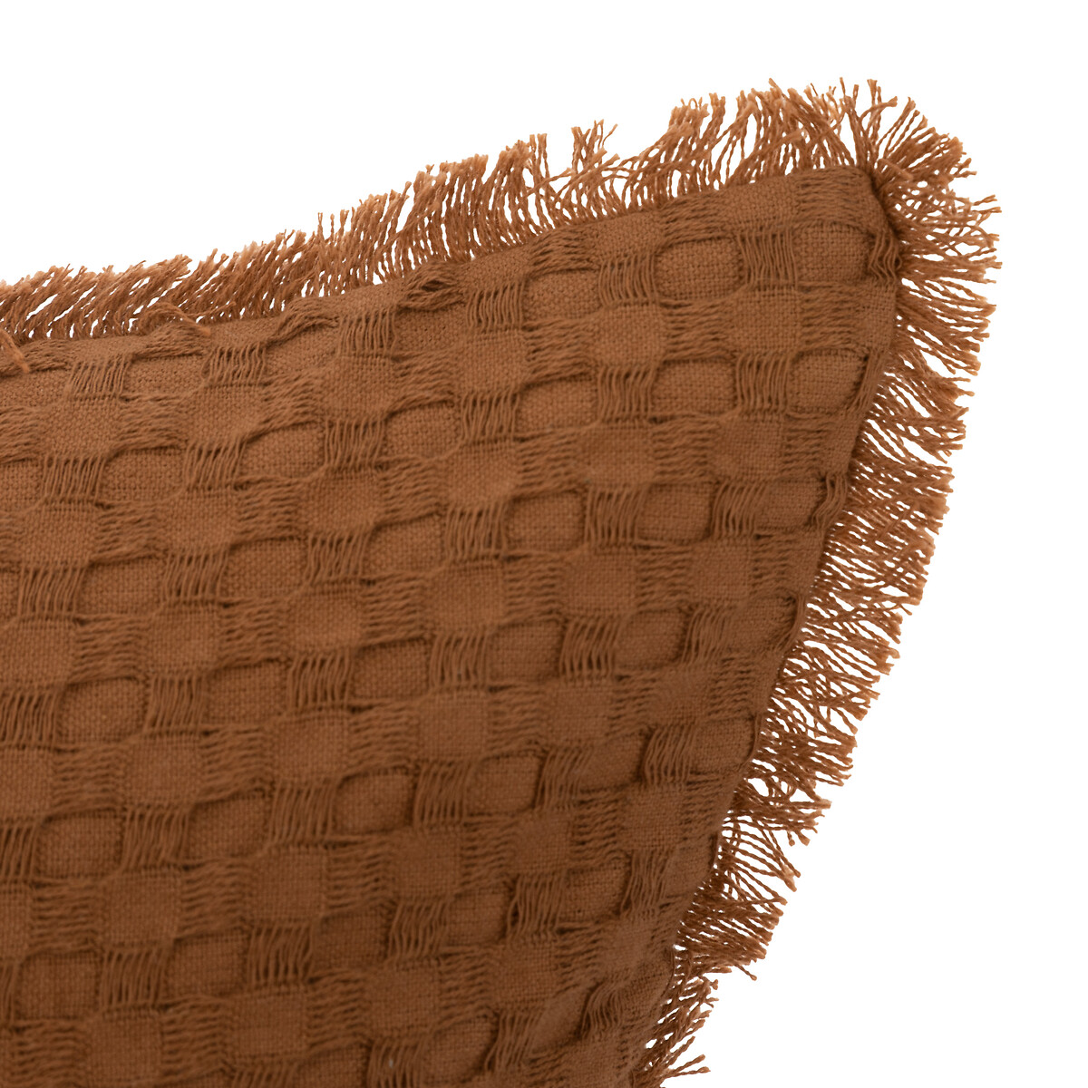 Almofada THE FLORAL waffle terracota 30x50cm