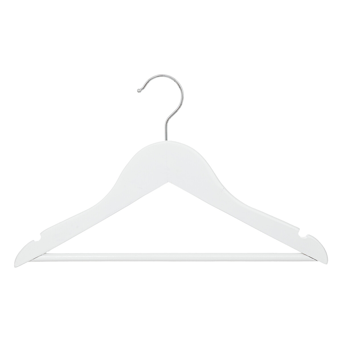Conjunto de 4 cabides brancos em madeira