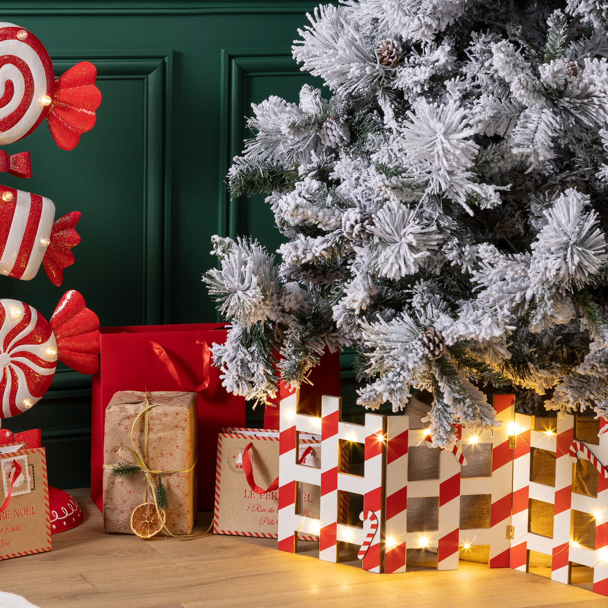 Cerca de riscas com LED 30x66cm