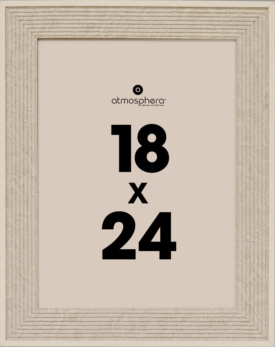 Moldura MISSY bege em mdf 18x24cm