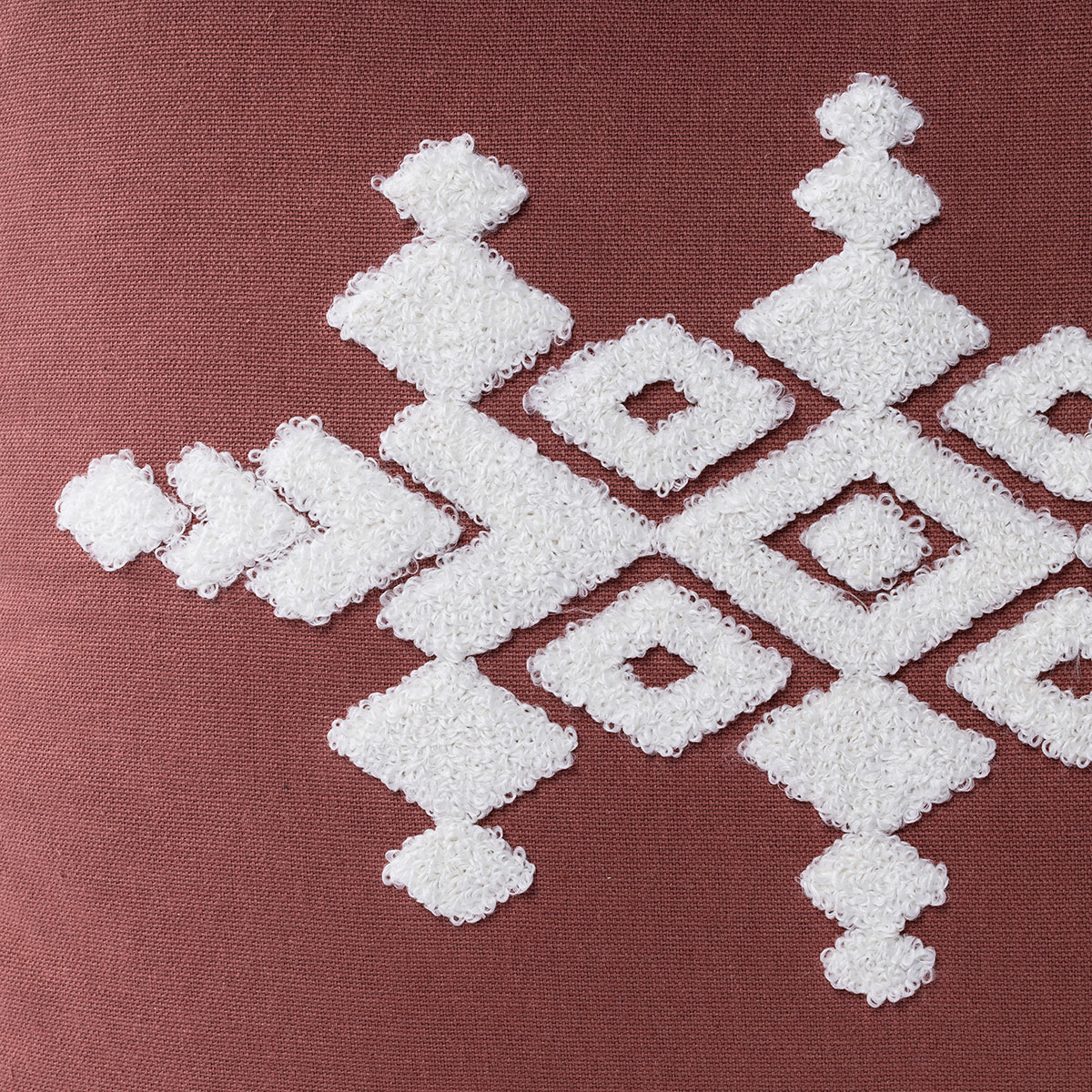 Almofada TROPICAL PANAMA rosa bordada 45x45cm