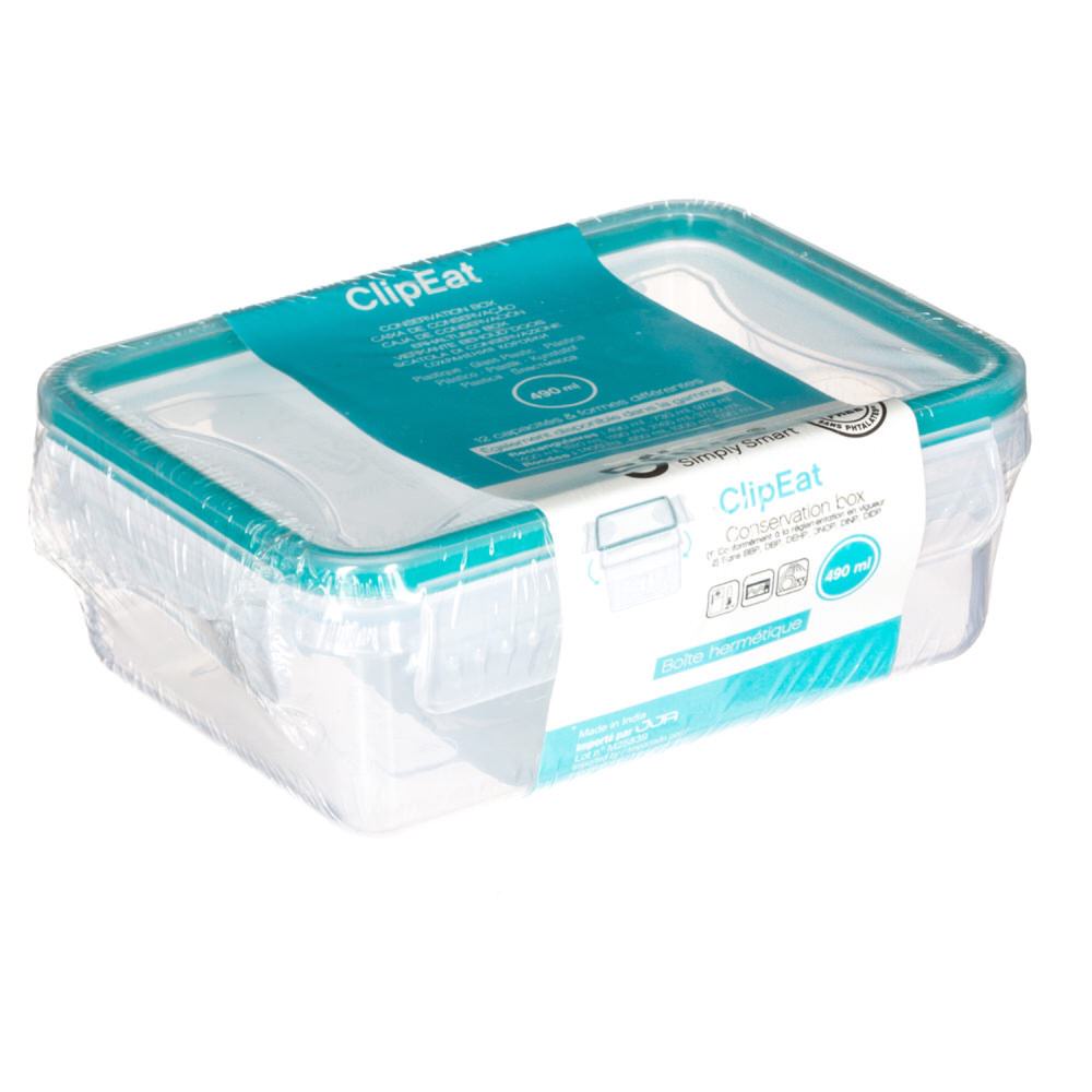 Caixa herm&eacute;tica de pl&aacute;stico CLIPEAT 490ml