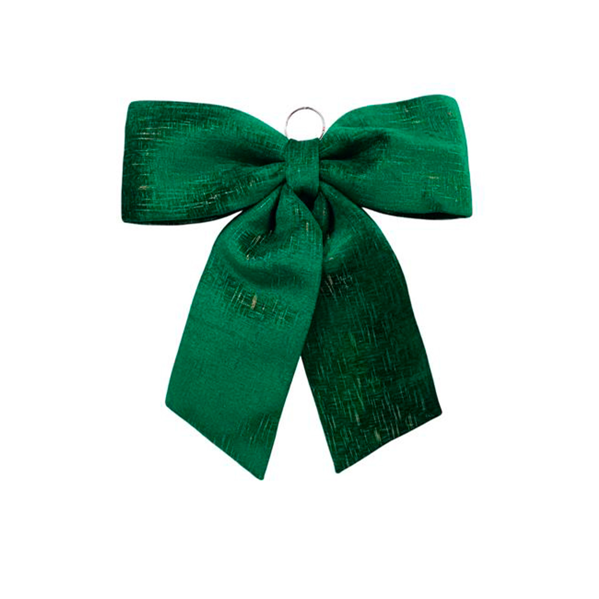 La&ccedil;o verde e dourado em tecido 60cm
