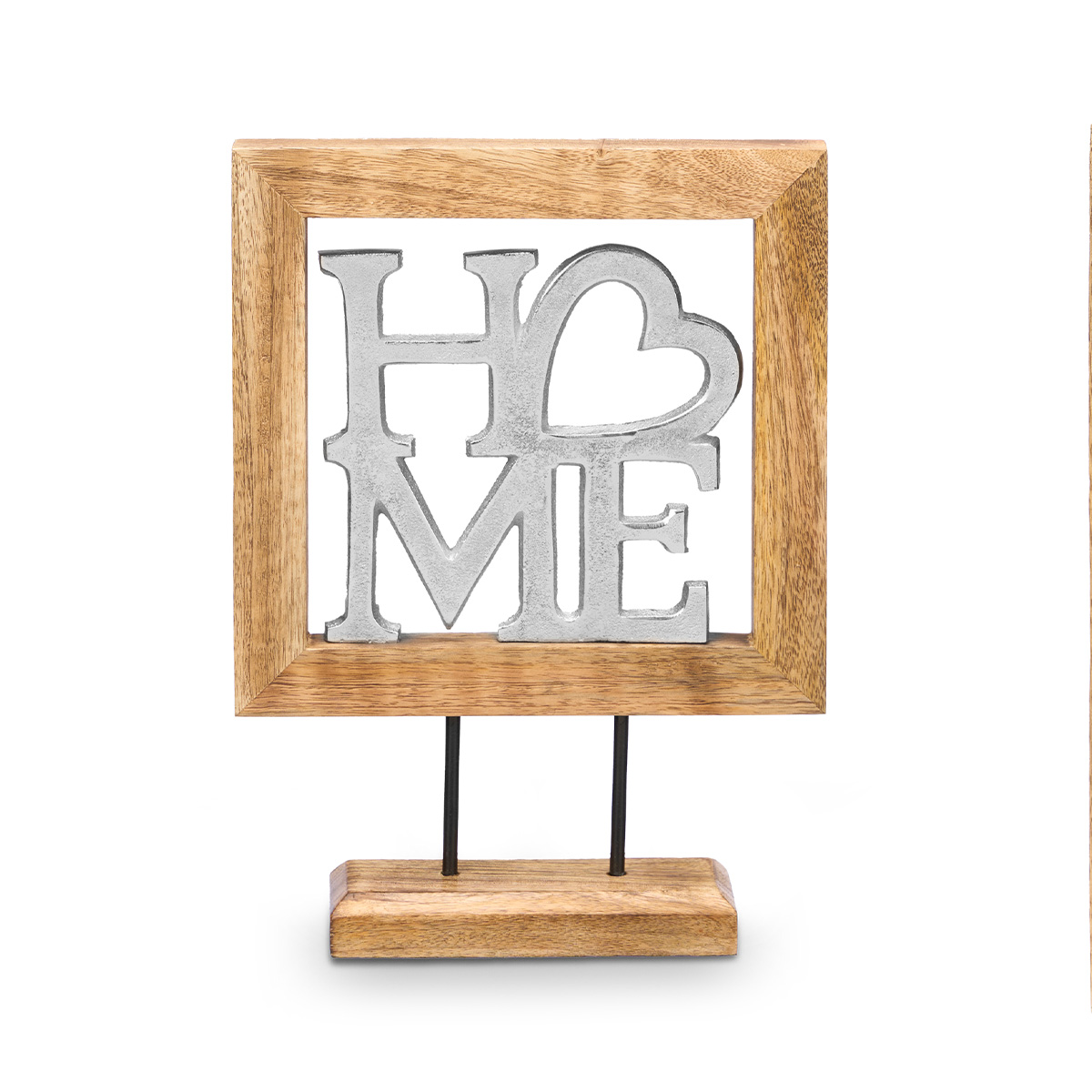 Palavra decorativa Home com suporte em madeira 29cm