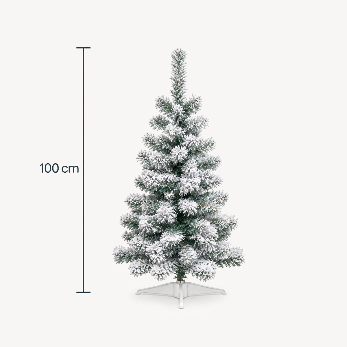 &Aacute;rvore de natal FLOQUE verde com efeito neve 100cm