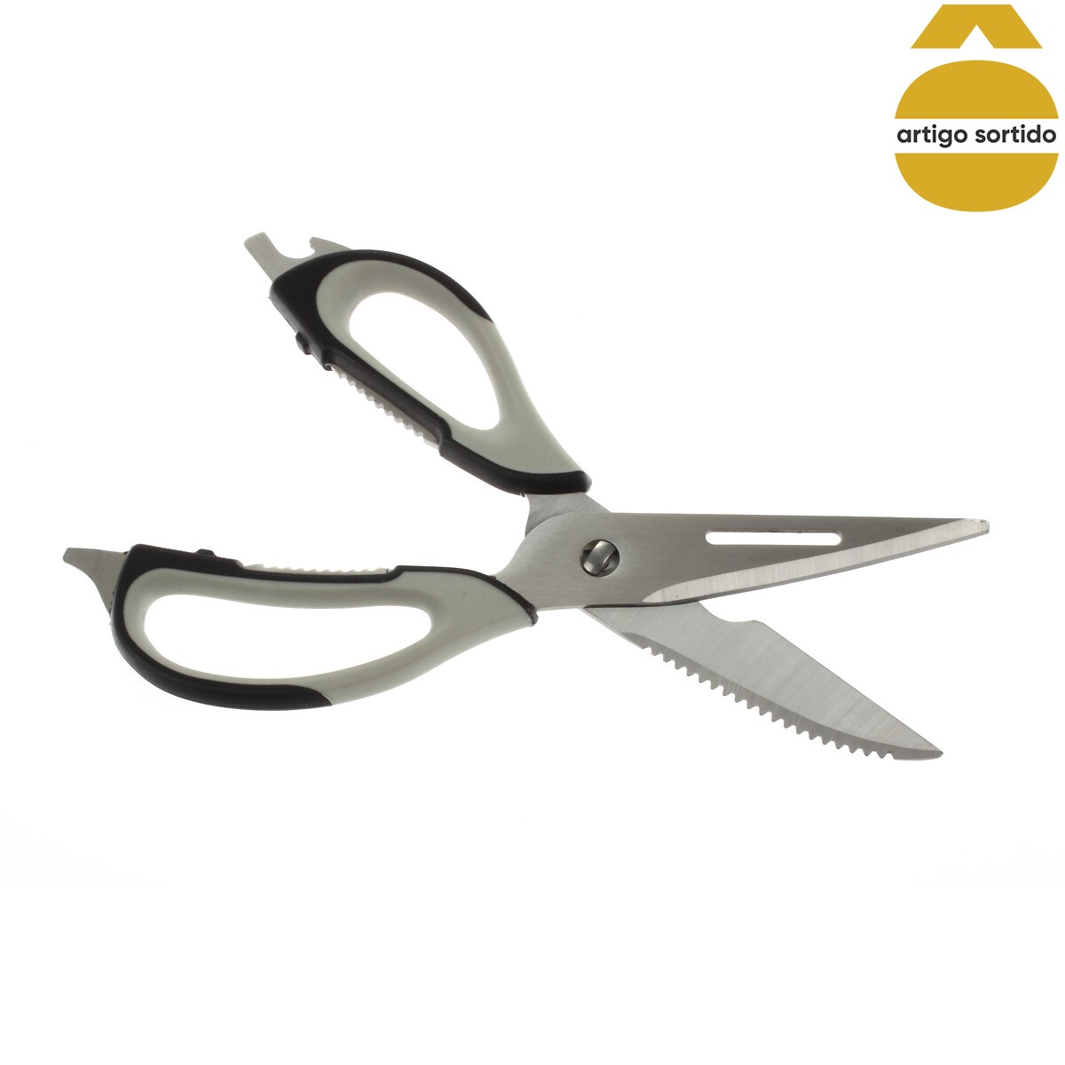 Tesoura de cozinha multifunções com proteção,  Tesoura de cozinha multifunções com proteção