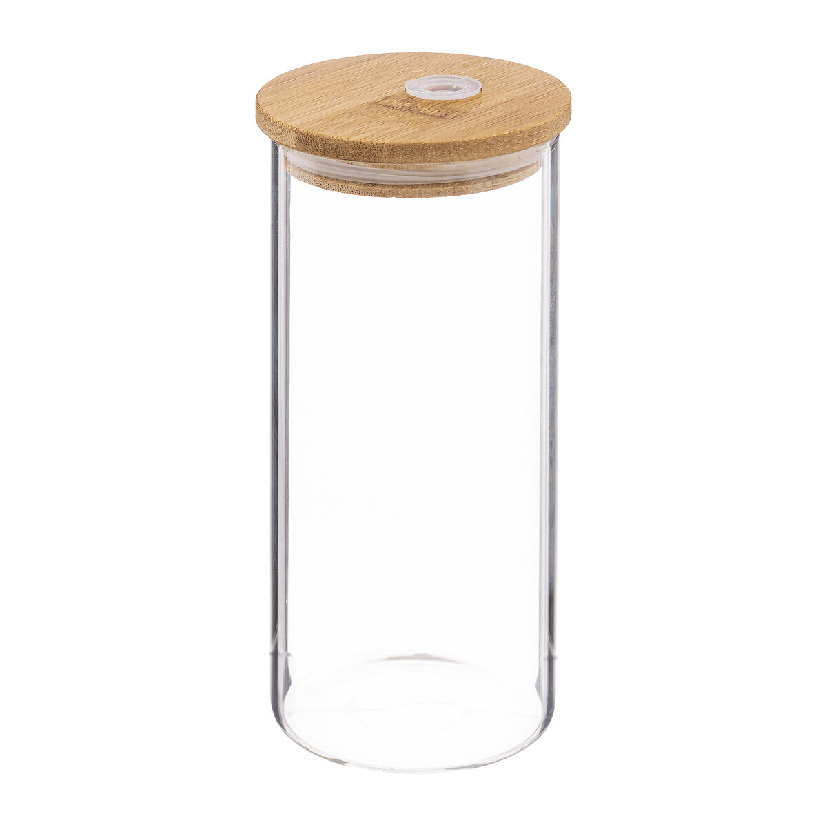 Copo de vidro com palhinha e tampa